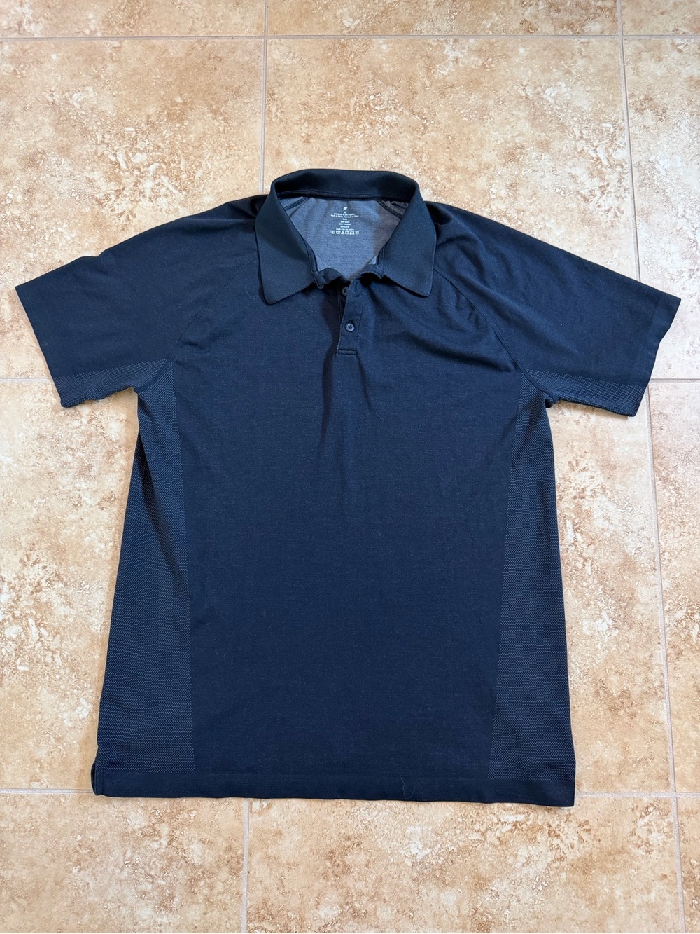 Fabletics Men’s Black Short Sleeve Polo size XL